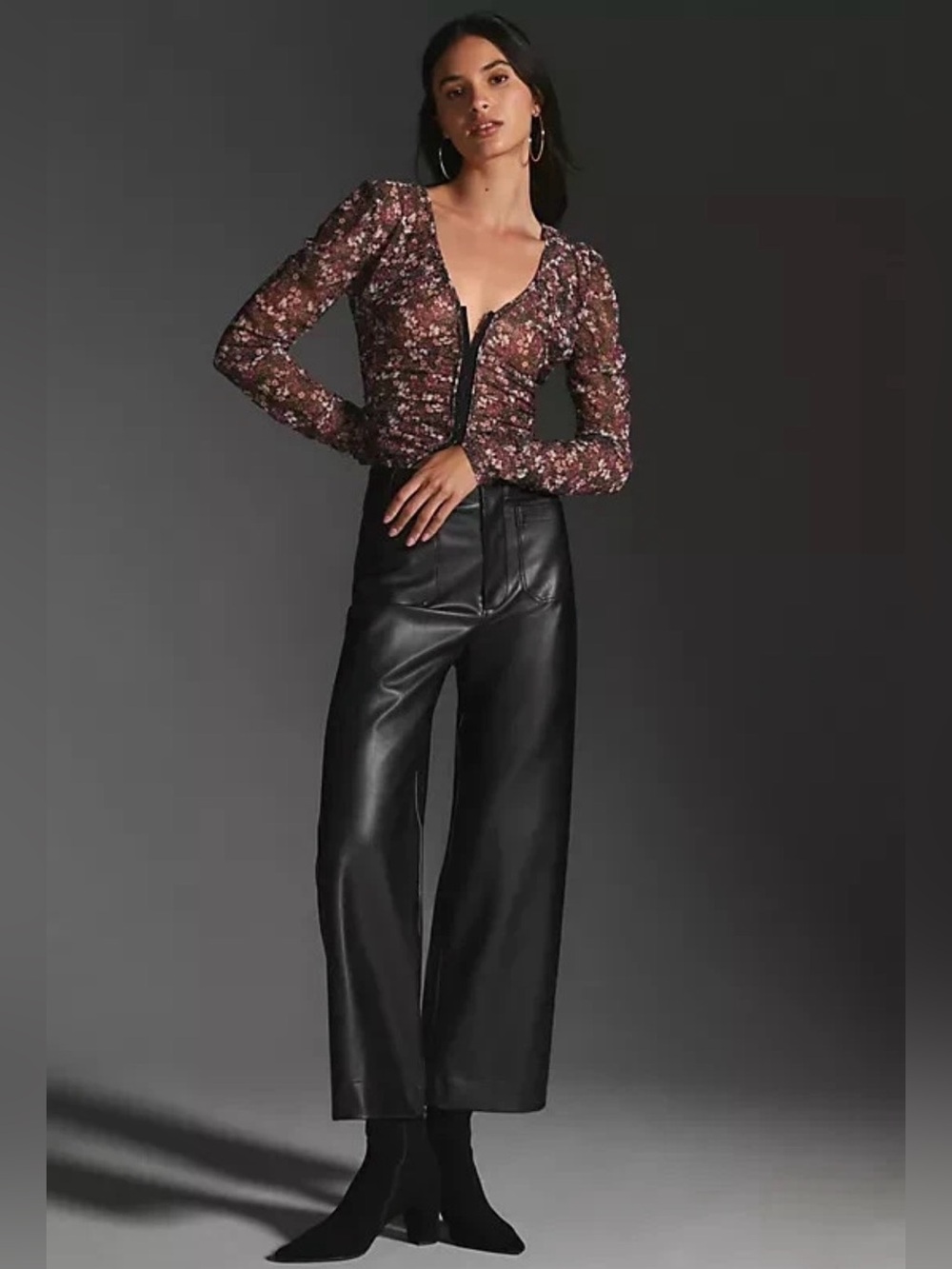 Maeve the collete vegan leather crop | size 27 - Picture 2 of 8
